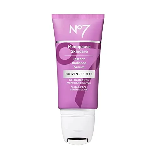 No7 Menopause Skincare Instant Radiance Serum, 30 ml - Hochwirksames Serum für eine sofortige Ausstrahlung. Mit pflegenden Inhaltsstoffen für eine intensive Feuchtigkeitsversorgung und ein geschmeidiges Hautgefühl. Ideal für die Bedürfnisse während der Menopause.