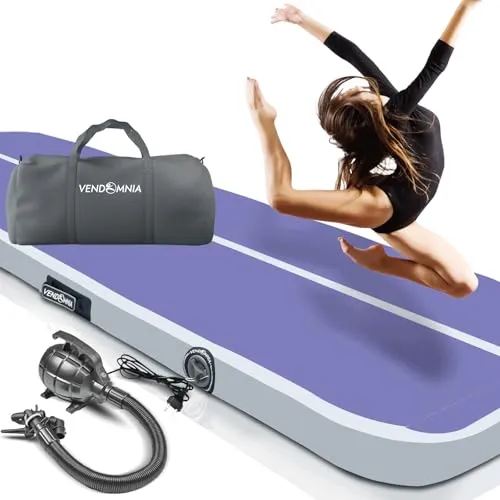 AIR Tracking TRACK Matte - Aufblasbare Tumbling Matte mit Pumpe - Sportmatten in verschiedenen Farben und Größen (1m-4m), 10cm oder 20cm dick. Ideal für Indoor und Outdoor Aktivitäten, minimiert Verletzungsrisiko und ist leicht transportabel.