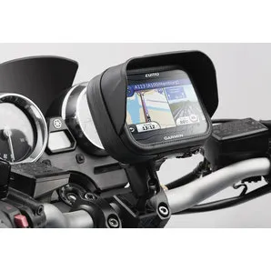 SW-Motech Universal GPS-Kit inklusive Navi Bag M - Zubehör für Navigationsgeräte mit flexibler Montageoption, spritzwassergeschütztem Navi Case Pro M und stabiler Halterung für Lenkerdurchmesser 22-28 mm.