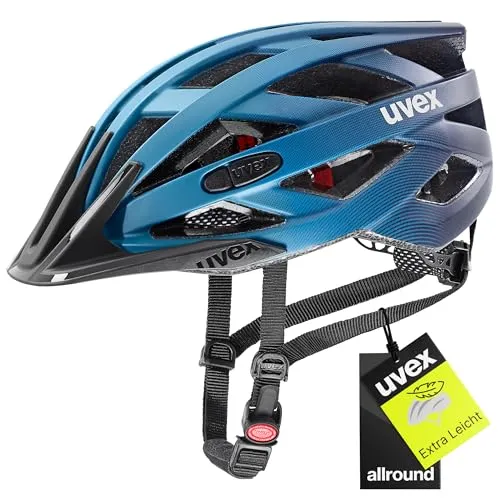 Uvex I-VO CC Helm - Dunkles Spaceblau, Größe 56-60 cm - Fahrradhelm mit 24 Belüftungslöchern für optimalen Komfort und Insektennetz. Ideal für sicheres Fahren und individuelle Anpassung.