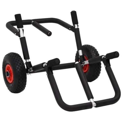 vidaXL Klappbarer SUP Trolley für 2 Surfbretter - 90 kg Aluminium - Kajaks - Robuster und leichter SUP-Trolley aus Aluminium mit Schaumstoffpolsterung für sicheren Transport, faltbar für platzsparende Aufbewahrung.