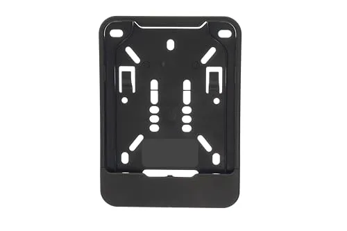 1x Schwarze Kennzeichenhalter für Versicherungskennzeichen 135 x 110 mm (für Mofa - Roller - S-Pedelec - E-Bike - Moped - L-Krad - Leichkraftrad)