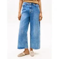 Tommy Hilfiger Weite Jeans WIDE LEG HW LOU mit Logo-Badge, mit Nieten, mit Bügelfalten blau 25