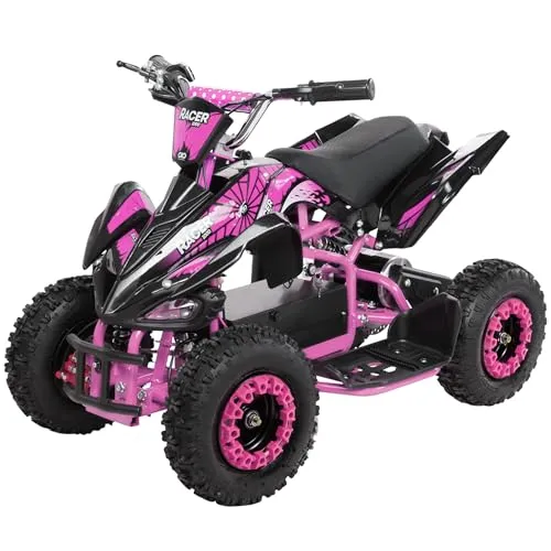 Actionbikes Motors Kinder Quad Elektro ATV Racer - 1000 Watt für Kinder - Quad Bikes mit 1000 Watt Motor für bis zu 25 km/h, ideal für Anfänger. Langfristige Abenteuer dank leistungsstarker Akkus und maximierter Sicherheit durch das Safety Touch System.
