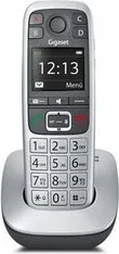 Gigaset E560A Duo Telefon Silber/Grau - Strahlungsarm & Handsfree - Festnetztelefone mit integrierter Antwortfunktion, strahlungsarm und ideal für Senioren. Große Tasten und Hörgerätekompatibilität für einfache Bedienung.