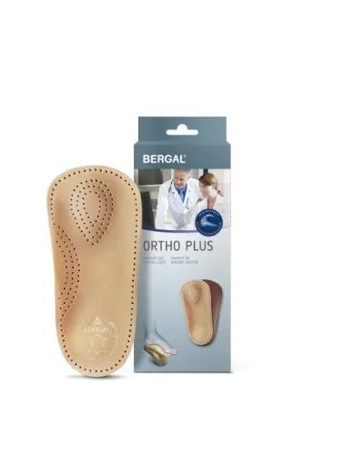 BERGAL Ortho Plus - Einlegesohlen - Unterstützendes Fußbett mit echtem Leder Damen Gr. 39