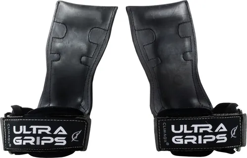 Climaqx Ultra-Grips Zughilfen für Kraftsport - Kraftsport-Zubehör mit flexiblen anti-rutsch Gummi für mehr Kontrolle und Sicherheit beim Training. Entlastet Hände und Unterarme, ideal für effektives Muskelwachstum.