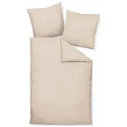 Janine Bettwäsche Beige 135x200 cm - Oeko-Tex® zertifizierte Bettwäsche, schadstoffgeprüft, hautfreundlich und atmungsaktiv – ideal für erholsame Nächte.