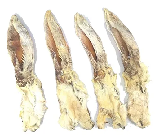 Kaureks Natur Kaninchenohren mit Fell 2x500g – Natürlicher Kausnack für Hunde - 100 % getrocknete Kaninchenohren, fettarm und leicht verdaulich. Ideal für alle Hunde, unterstützt die Zahnreinigung und ist hypoallergen. Qualität aus Europa für gesunde Kau-Momente.