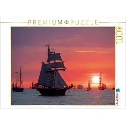 CALVENDO Puzzle CALVENDO Puzzle Windjammer auf der Ostsee im Abendlicht 1000 Teile Lege-Größe 64 x 48 cm Foto-Puzzle Bild von Rico Ködder, 1000 Puzzleteile