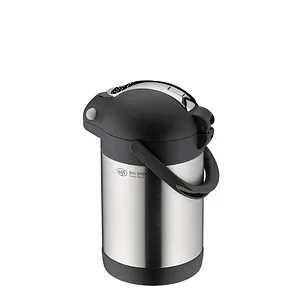 alfi Pumpkanne BIG SPENDER TT schwarz, silber 2,2 l - Thermobehälter mit 2,2 l Volumen, aus hochwertigem Edelstahl und Kunststoff, ideal für lange Veranstaltungen und vielseitige Getränke.