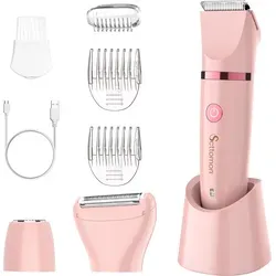 SURKER Elektrischer Bikini Trimmer Set - 3 in 1 für Damen - Epilierer für Körperhaare, nass & trocken nutzbar, mit hypoallergenen Klingen für sanftes Trimmen ohne Reizungen. Ideal für empfindliche Haut und vielseitige Anwendung.