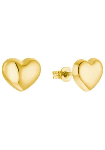 Amor Ohrstecker Damen - Herz aus 585er Gold, 0,7 cm - Ohrringe für Damen aus glänzendem 585er Gelbgold, ideal für besondere Anlässe. Kommt in einer eleganten Schmuck Geschenk Box.