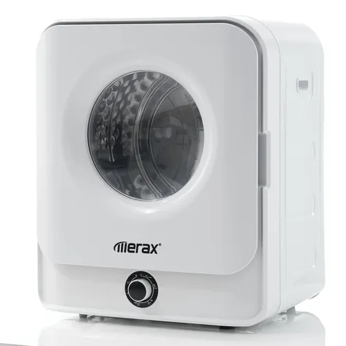 Merax Mini-Wäschetrockner mit PTC-Heizelement - Freistehend oder hängend, 3 kg Fassungsvermögen, doppelte Filterung für optimale Trocknung und Energieeffizienzklasse C, ideal für kleine Haushalte.
