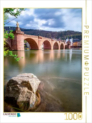 CALVENDO Puzzle Alte Brücke Heidelberg | 1000 Teile Lege-Größe 64x48cm Foto-Puzz