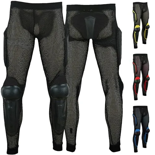 German Wear Protektorenhose für Motorrad, Motocross & Skateboarding M Schwarz - Motorradhosen mit hochdichtem EVA-Schutz an Knien und Oberschenkeln für maximalen Schutz bei Sportarten wie Motorradfahren und Skateboarding. Atmungsaktiv und komfortabel für intensiven Einsatz.