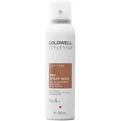 Goldwell StyleSign Texture Dry Spray Wax 150 ml - Haarspray mit sofortigem Hochglanz und flexibler Textur. Ideal für kreatives Styling, schützt bis zu 72 Stunden vor Feuchtigkeit und ist vegan sowie frei von Sulfaten.