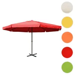Sonnenschirm Meran Pro 5m - Stabiler Gastronomie Marktschirm in Bordeaux - Gastronomie Sonnenschirm mit verstärktem Mast und hochwertiger Zahnrad-Mechanik für optimale Stabilität und einfache Handhabung. Witterungsfest und regenbeständig.