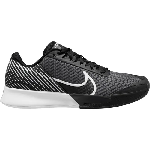 Nike ZOOM VAPOR PRO 2 CARPET Tennisschuhe in Schwarz-Weiß, Größe 42 1/2 - Tennisschuhe für Teppichplätze mit strapazierfähigem Mesh-Obermaterial und elastischem Innenschuh für perfekten Halt und Komfort beim Spiel.