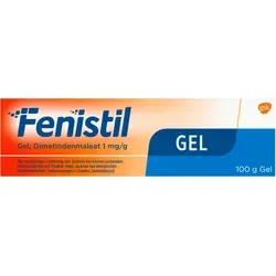 Fenistil Gel 100 g - Linderung bei Juckreiz - Arzneimittel für die schnelle Linderung von Juckreiz und Hautirritationen, rezeptfrei erhältlich und ideal für die ganze Familie.