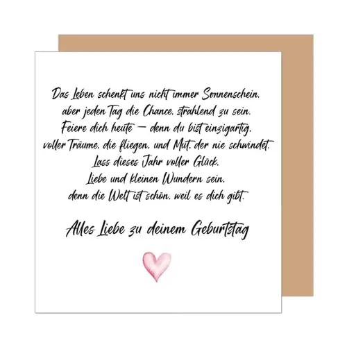 Edition Seidel Premium Geburtstagskarte mit Umschlag – Glückwunschkarte für besondere Anlässe - Hochwertige quadratische Geburtstagskarte (14,5 x 14,5 cm) mit passendem Umschlag. Ideal, um Wertschätzung auszudrücken. Gedruckt auf erstklassigem Papier in Deutschland. Perfekt für Männer und Frauen.