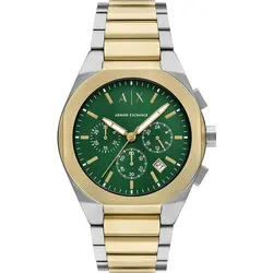 Armani Exchange Herren Uhr: Automatik mit 46mm Gehäuse - Armbanduhren für Herren mit hochwertigem Automatikwerk, eleganter Edelstahl- oder Lederarmbandoption und wasserdicht bis 50 m – ideal für sportliche und stilvolle Anlässe.