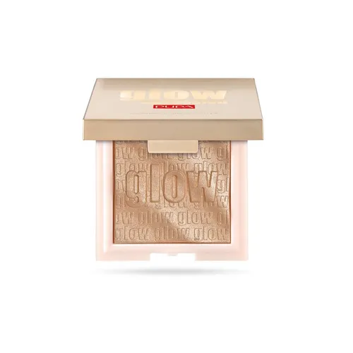 PUPA Milano Glow Obsession Compact Highlighter 002 Rose Gold - Make Up - Ultra-feine, perlmuttartige Formel für einen strahlenden Glow, ideal für einen eleganten Look bei Tag und Nacht.