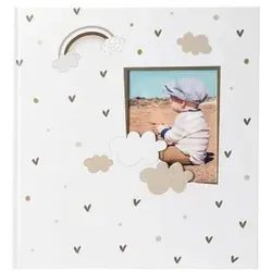 GOLDBUCH Babyalbum Little Dream - Leinenstruktur mit Fotoausstanzung - Fotoalbum für Babys mit 62 Seiten, 58 blanko und 4 illustrierten Seiten. Perfekt zum Einkleben von bis zu 240 Fotos und zum Festhalten wichtiger Erinnerungen.