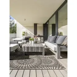 benuta Nest In- & Outdoor-Teppich River Blau 100x150 cm – Vielseitiger Teppich für Balkon und Terrasse - Der benuta Teppich bietet mit seinem modernen Design eine stilvolle Ergänzung für deinen Außenbereich. Ideal für Balkon oder Terrasse, sorgt er für Gemütlichkeit und ist einfach zu reinigen.