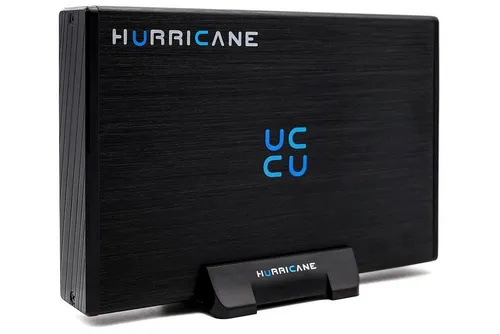 HURRICANE GD35612 Externe Festplatte 2TB - 3,5" USB 3.0 Aluminium HDD, schnelles Plug & Play für PC, PS4, PS5, Xbox und mehr