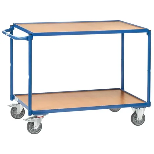 fetra Tischwagen 2940 - 300kg Tragkraft mit TPE-Reifen - Tischwagen mit hoher Tragkraft von 300kg, ausgestattet mit stabilen TPE-Reifen für leises und einfaches Manövrieren, ideal für Lager und Transport.