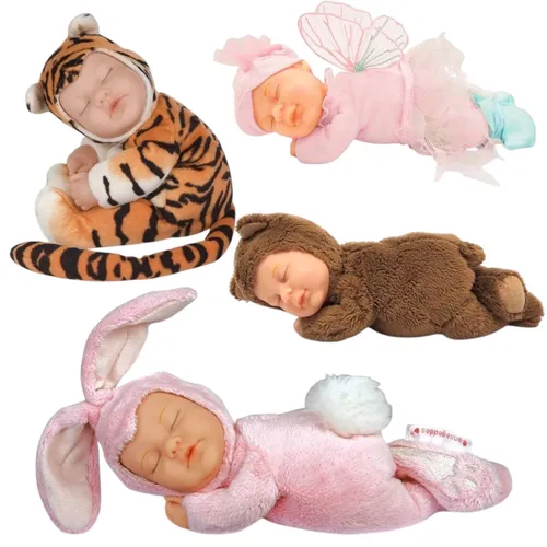 ANNE GEDDES Baby Tiger Soft Doll - Puppen, 23 cm große Bohnenfüllung für optimale Kuschelmomente, Gesicht und Hände aus Plastik, ideal für Kinder ab 18+ Monaten.
