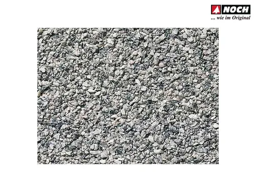 NOCH 09174 Spur N/Z, Gleisschotter grau, Körnung 01-06 mm, 250 g Beutel