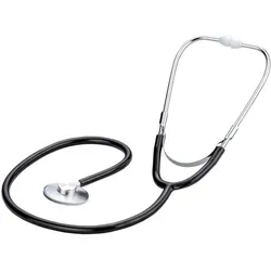 Medi-Inn Flachkopf-Stethoskop schwarz - Arzneimittel - Hochwertiges Flachkopf-Stethoskop mit optimaler Akustik für die differenzierte Auskultation, ideal zum Abhören von Herztönen während der Schwangerschaft.