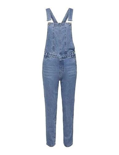 ONLY Onlpercy Overall Dnm Mae06 Noos - Stylische Latzhose - Modische Latzhose mit abgesetzter Taillie, ideal für lässige Outfits. Robustes Denim-Material sorgt für Komfort und Langlebigkeit.