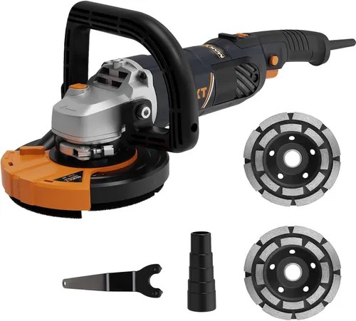 MAXXT Betonschleifer 1500W - Leistungsstark und vielseitig - Schleifmaschine mit 1500 W, 7 Geschwindigkeiten und 2 Diamantschleiftöpfen für präzises Arbeiten auf Betonoberflächen.