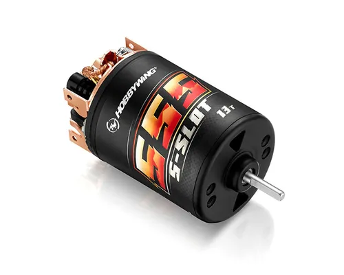 Hobbywing Quicrun Brushed 555 13 Turn Motor - Elektromotor für 1/10 On-Road und Off-Road, mit einstellbarem Timing und hitzeresistenten Materialien für optimale Leistung und Langlebigkeit.