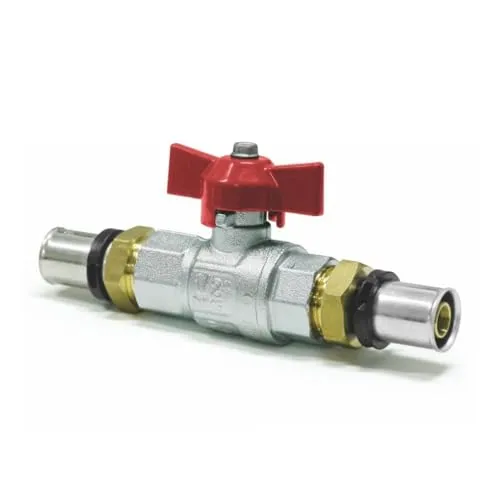 THPRESS Pressfitting Kugelhahn Flügelgriff 32x3 - Fittings für Heizungen, robuster Kugelhahn mit TH-Kontur für einfache Handhabung und zuverlässige Dichtheit.