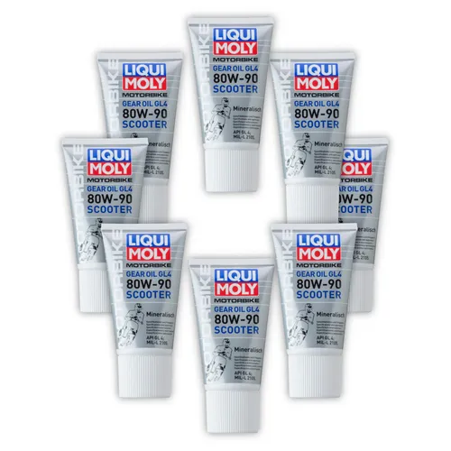 8x 150ml LIQUI MOLY 1680 Getriebeöl Motorbike Gear Oil (GL4) 80W-90 Scooter