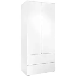 Mid.you Drehtürenschrank - Kleiderschrank für Kinderzimmer, mit 2 Drehtüren und grifflosem Öffnen, bietet praktischen Stauraum und ein zeitloses Design für trendbewusste Kids.