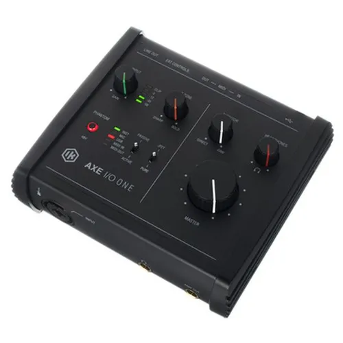 IK Multimedia AXE I/O ONE - Kompaktes USB-Gitarren-Audio-Interface - Audio-Interface mit einstellbarer Eingangsimpedanz für individuelle Klanggestaltung. Inklusive TONEX SE und AmpliTube 5 SE, ideal für Musiker und Produzenten.