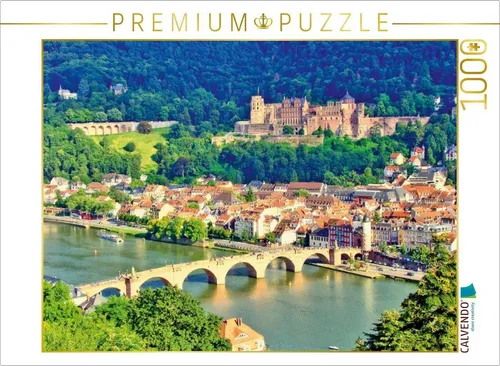 CALVENDO Puzzle CALVENDO Puzzle Heidelberger Altstadt mit Schloss 1000 Teile Lege-Größe 64 x 48 cm Foto-Puzzle Bild von Claus Liepke, 1000 Puzzleteile