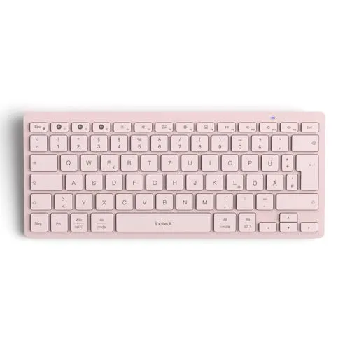 Inateck Bluetooth-Tastatur,Kabellose Funktastatur mit 3 Bluetooth,Ultraslim QWERTZ,Vergrößerte Tastenkappen,für iPad Pro/Air/Mini/10.9/10.2/9.7/Windows/Android/IOS, Ergonomisches Design, KB01003