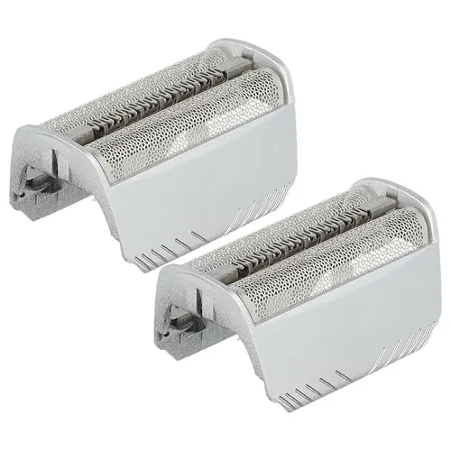 vhbw 2x Doppelscherfolie Ersatz für Braun 30B Mul, 30B, 30S für Elektrorasierer + Rahmen, silber