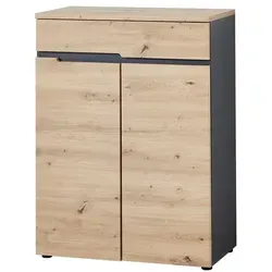 Schuhschrank INNOSTYLE "MEMPHIS, TOPSELLER" - Braun, 80cm - Schuhschrank in Artisan Eiche, mit Soft-Close-Funktion, ideal für platzsparenden Stauraum und modernes Design.