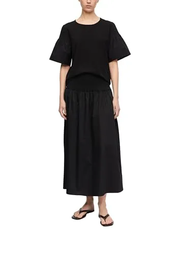 Comma Damen Rock – Gesmockt, Baumwolle, Midi-Länge - Eleganter gesmockter Damenrock aus Baumwolle in Midi-Länge. Die gesmockten Details sorgen für eine schmeichelhafte Passform und ein angenehmes Tragegefühl. Ideal für vielseitige Kombinationen im Alltag und besonderen Anlässen.
