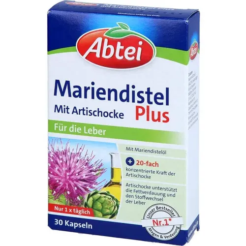 Abtei Mariendistel Plus mit Artischocke Leberfunktion Fettverdauung 30 Kapseln