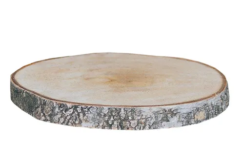 Birkenholzscheiben rund 100% Natur 18-30 cm ø - Partyzubehör aus 100% natürlichem Birkenholz, ideal für kreative DIY-Projekte und rustikale Dekorationen.