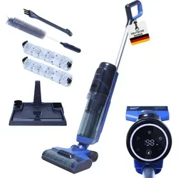 Sommertal W2 Akku Wischsauger - Kabelloser Nass-Trockensauger - Waschsauger mit 360° Turbobürste für gründliche Reinigung, ideal für Allergiker. Kabellos und mit 0,5h Laufzeit - perfekt für große Flächen!