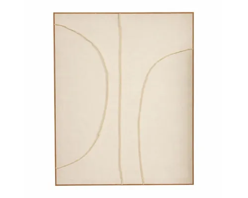 Mica Decorations Wanddekoobjekt Beige 100x80 cm - Elegante Wanddekoration von Mica Decorations in Beige mit dezentem Relief, ideal für stilvolle Wohnräume.